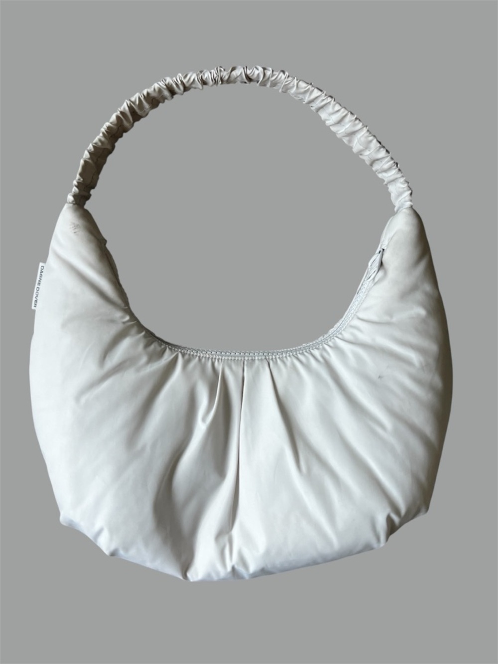 Dagne Dover Rider Crescent Puff Shoulder Bag in Moonbeam Cream Purse